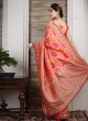 Women's Banarsi Silk Multi Saree With Unstitched Blouse